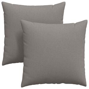 vidaXL Dīvāna spilveni 2 pcs Pelēkbrūna 80 x 80 cm audums