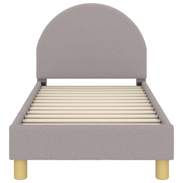 vidaXL Bērnu gultas rāmis ar galvgali Gai&scaron;i pelēks 70 x 140 cm