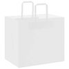 vidaXL papīra maisiņi 250 gab. ar rokturiem, balti, 32x22x28 cm