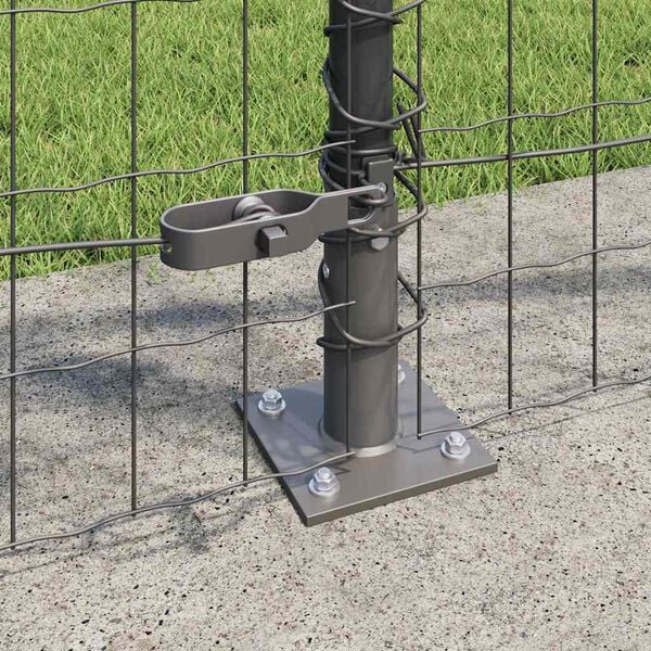 vidaXL Žogs ar stabiem. Pelēka 0.8 x 25 m Tērauds