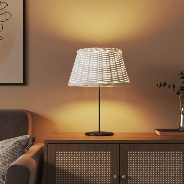 vidaXL lampas abažūrs, balts, &Oslash;50x30 cm, pīts