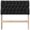 vidaXL Mīkstināts gultas galvgalis Melna 90 cm Ciets priedes koks