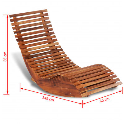 vidaXL šūpuļkrēsls / sauļošanās krēsls no akācija koka