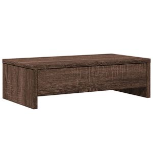 vidaXL monitora statīvs ar atvilktnēm, brūna ozola, 50x27x15 cm