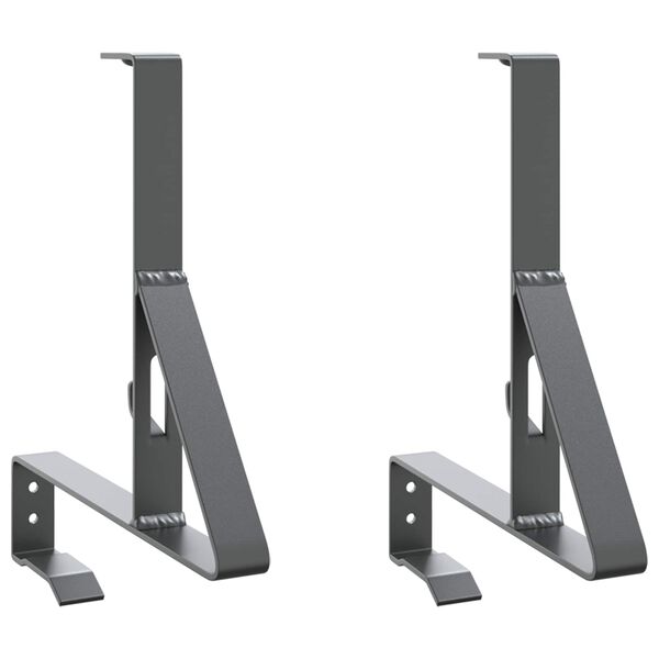 vidaXL Sniega Aizsardzības Atbalsts 2 pcs Antracīts 29,5 x 3 x 34,5 cm