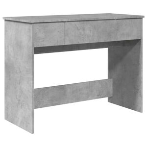 vidaXL galdiņ&scaron; ar spoguli, betona pelēks, 100x45x76 cm
