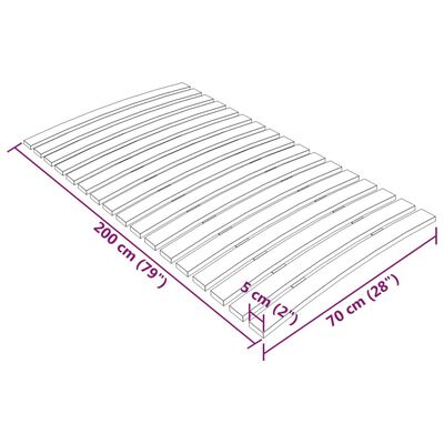 vidaXL gultas redeles, 17 līstītes, 70x200 cm