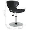 vidaXL virtuves krēsli, 6 gab., melna mākslīgā āda