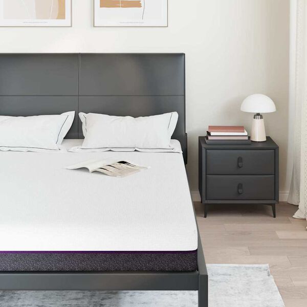 vidaXL Matracis Balts un pelēks 140 x 190 cm Žakarda audums