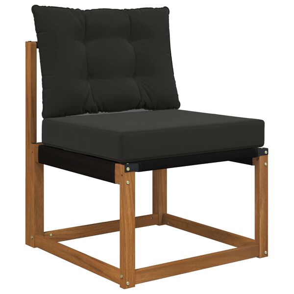 vidaXL Āra dīvāna spilvens 2 pcs Melns Poliesters