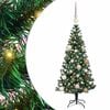 vidaXL Mākslīgais LED Ziemassvētku eglīte Zaļa 120 cm PVC un metāls
