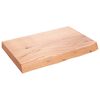 vidaXL vannasistabas letes virsma, 60x40x(2-6)cm, apstrādāts masīvkoks