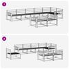 vidaXL Āra dīvānu komplekts 8 pcs Dabiska Cietā akācijas koks