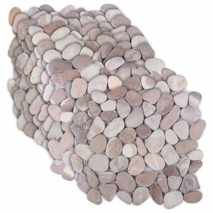 vidaXL Ogu flīzes Beige un gai&scaron;i rozā 30 x 30 cm Upe ogas