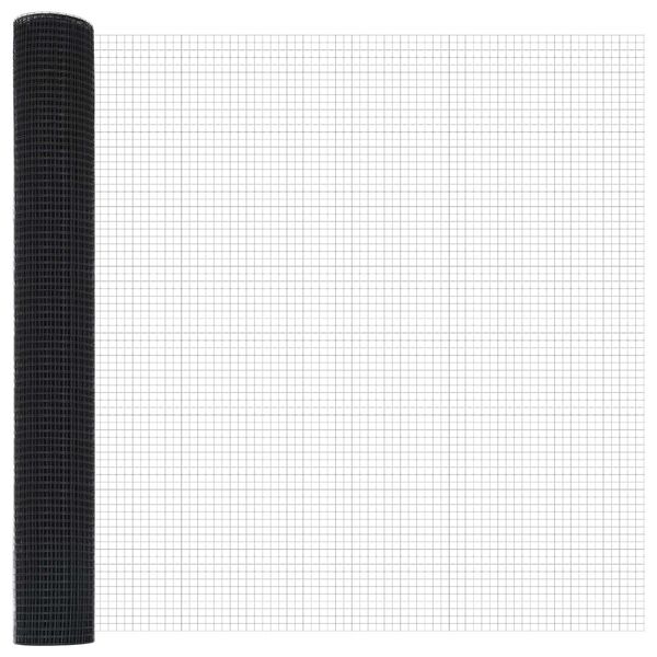 vidaXL Metinātās stieples žogs Pelēka 1.2 x 25 m