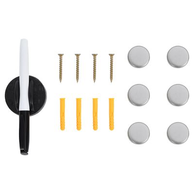 vidaXL atslēgu skapītis ar magnētisku tāfeli, balts, 35x35x5,5 cm