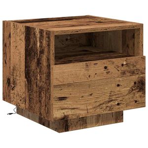 vidaXL Nakts skapītis Vecs koks 40 x 39 x 37 cm Inženierijas koks