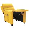vidaXL masāžas krēsls, gai&scaron;i dzeltens audums