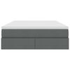 vidaXL Gulta ar uzglabā&scaron;anas vietu un matraci ar matraci Tum&scaron;i pelēks