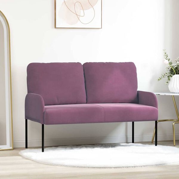 vidaXL Dīvāni ar spilvenu 110cm Violeta Saplāksnis