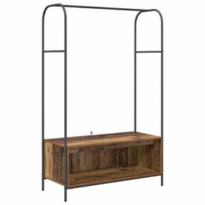 vidaXL Apģērba statīvs Brūns ozols 100 x 44 x 160 cm Inženierijas koks