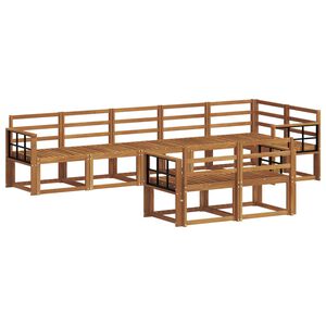 vidaXL Āra dīvānu komplekts 8 pcs Dabiska Cietā akācijas koks