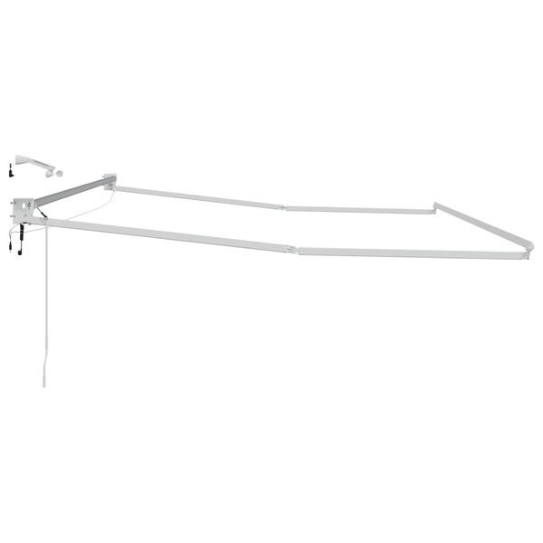 vidaXL Elektriskā izvelkamā nojumes rāmja Balts 4 x 2 m Alumīnijs