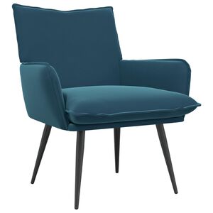 vidaXL Atpūtas krēsls Zila Samts