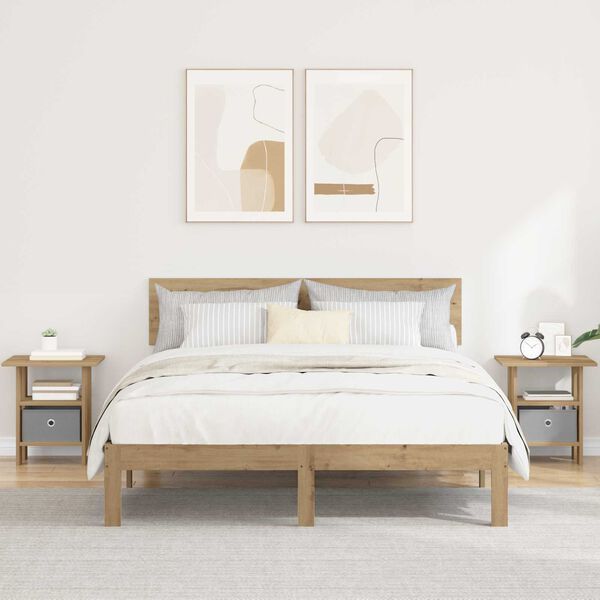 vidaXL Naktsgaldiņ&scaron; ar atvilktni 2 pcs Artisānā ozols 41 x 40 x 45 cm