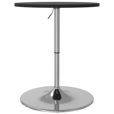 vidaXL bāra galds, 60x60x90 cm, melns, inženierijas koks, tērauds