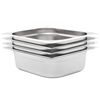 vidaXL Gastronorm trauki, 4 gab., GN 1/2, 100 mm, nerūsējo&scaron;s tērauds