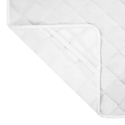 vidaXL stepēts matrača pārvalks, balts, 90x200 cm, viegls
