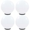 vidaXL LED lampas, 4 gab., sfēriskas, 40 cm, PMMA