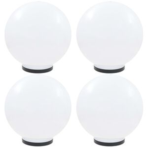 vidaXL LED lampas, 4 gab., sfēriskas, 40 cm, PMMA