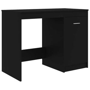 vidaXL rakstāmgalds, melns, 100x50x76 cm, inženierijas koks