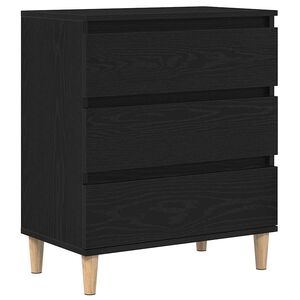 vidaXL Puse Melns ozolkoks 60 x 35 x 70 cm Inženierijas koks