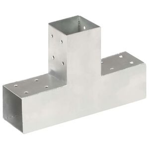 vidaXL stabu savienotājs, T forma, cinkots metāls, 71x71 mm