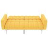 vidaXL izvelkams dīvāns, dzeltens audums