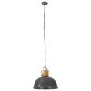 vidaXL griestu lampa, industriāls dizains, apaļa, pelēka, 42 cm, E27