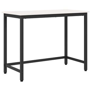 vidaXL galds Balts 100 x 50 x 77 cm Inženieru koks un tērauds