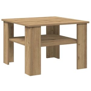 vidaXL kafijas galdiņ&scaron; Artisan ozols 60x60x42 cm Engineered Wood