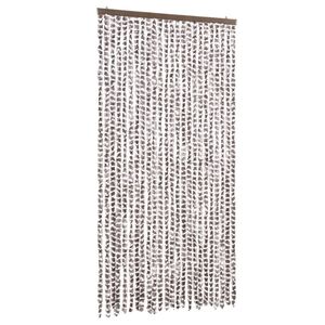 vidaXL kukaiņu aizkars, pelēkbrūns un balts, 100x230 cm, &scaron;enils