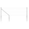 vidaXL Žogs ar stabu Sudraba 0,4 x 10 m Tērauds