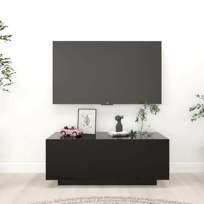 vidaXL TV skapītis, 100x35x40 cm, melns, skaidu plāksne