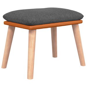 vidaXL kājsoliņ&scaron;, 45x29,5x35 cm, tum&scaron;i pelēks, audums un mākslīgā āda