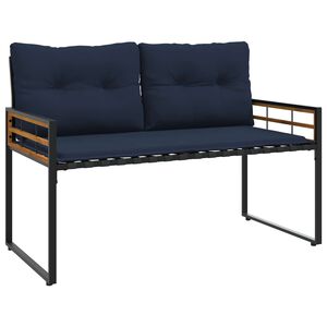 vidaXL Koka Lādes Sols 114 x 55 x 77 cm Tum&scaron;i zils Taisnstūra
