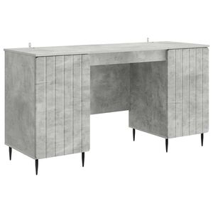 vidaXL Galds Betona pelēks 142,5 x 50 x 75 cm Inženierijas koks