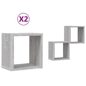 vidaXL Sienas plaukti 2 gab. Pelēks Sonoma 26 x 15 x 26 cm