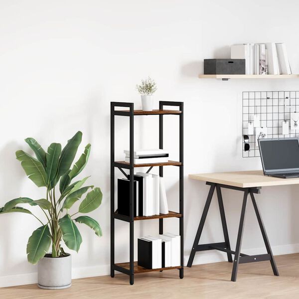 vidaXL Grāmatu plaukts Dūmaka ozols 40 x 30 x 85 cm Inženierijas koks