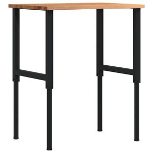 vidaXL darbagalds, brūns, 80x60x(71,5-98) cm, ozola masīvkoks